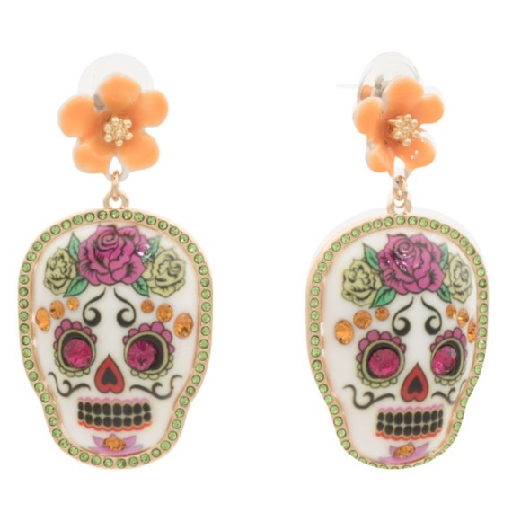 Betsey Johnson Jewelry - Betsey Johnson Sugar Skull Earrings